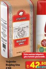 YEĞENLER BUĞDAY UNU 2 KG fiyat ve kampanya bilgisi